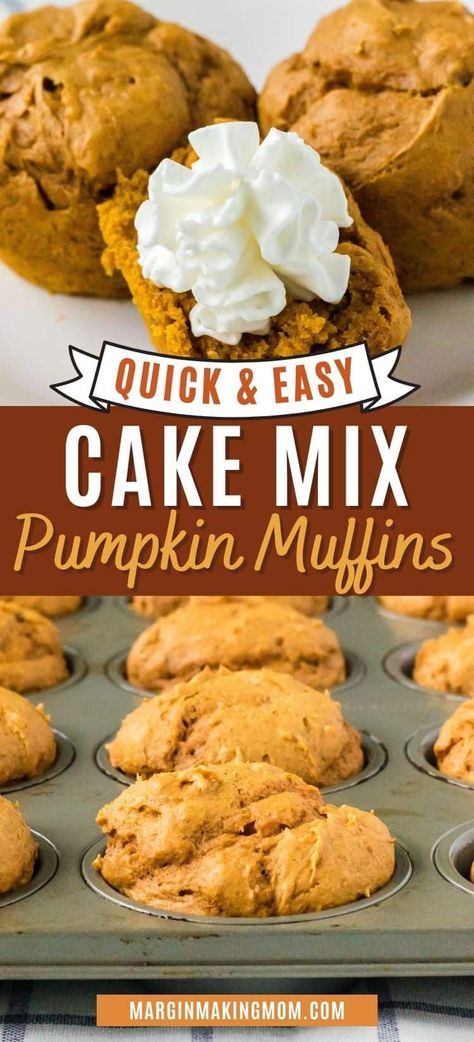 Keto Cake Mix Pumpkin Muffins, Cake Mix Applesauce Muffins, Yellow Cake Mix Pumpkin Muffins, Cake Mix Pumpkin Muffins, Spice Cake Pumpkin Muffins, Pumpkin Cake Mix Muffins, Spice Cake Mix Recipes, Easy Pumpkin Spice Muffins, Cake Mix Pumpkin