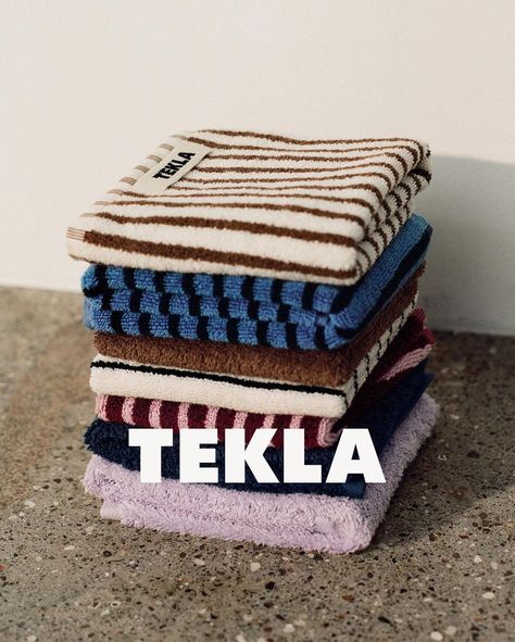 Tekla Fabrics, Organic Bedding, Striped Towels, Towel Collection, Terry Towel, The White Company, Beach Blanket, Turkish Towels, Color Inspiration