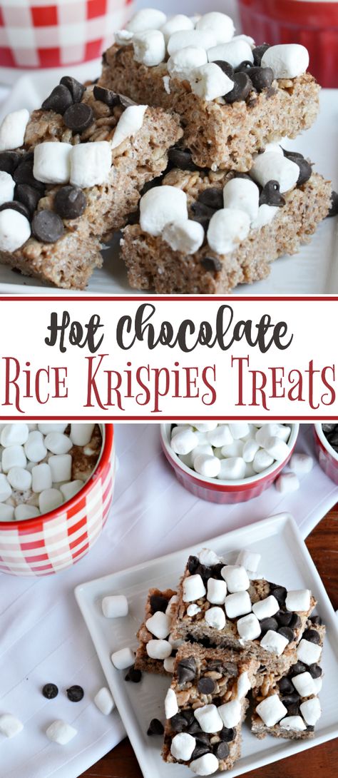 The Life of Jennifer Dawn: Hot Chocolate Rice Krispies Treats Hot Chocolate Rice Krispie Treats, Breakfast Cookies For Kids, Chocolate Rice Krispies Treats, Office Treats, Ball Food, Rice Krispie Bars, Chocolate Rice Krispies, Chocolate Rice Krispie Treats, Breakfast Oatmeal Recipes