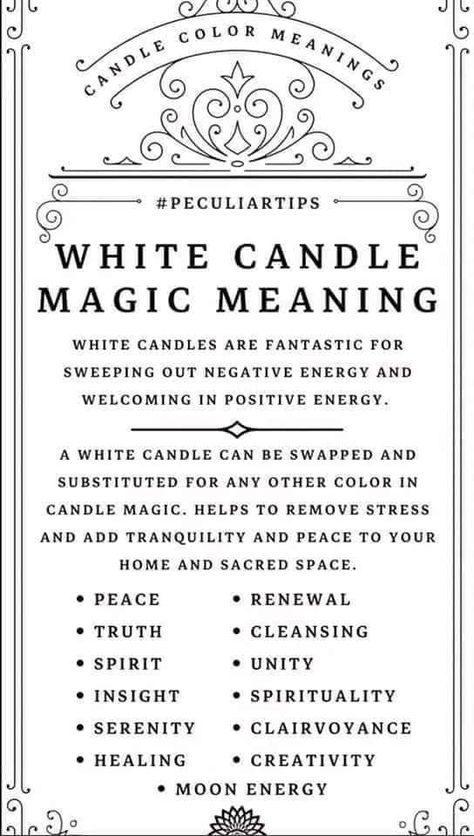 White Candle Magic, Candle Color Meanings Magic, Candle Meanings, Candle Magik, Candle Color Meanings, Witchy Candles, Candle Meaning, Candle Magic Spells, The Fae