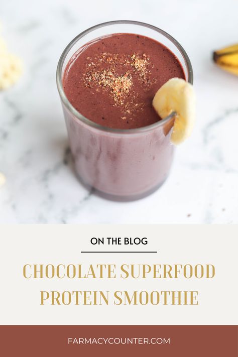 Take a flavorful journey into wellness with our Chocolate Superfood Protein Smoothie! Crafted with care and packed with nourishing ingredients, this smoothie is a delightful fusion of taste and nutrition that will leave you feeling invigorated and satisfied. Whether you’re jumpstarting your morning or replenishing after a workout, this recipe offers a perfect balance of flavors and sustenance. Smoothies With Chocolate Protein Powder, Chocolate Coffee Protein Smoothie, Chocolate Protein Powder Shake, Chocolate Protein Powder Smoothie, Organic Protein Powder Recipes Chocolate, Protein Powder Smoothie Recipes, Orgain Protein Powder Recipes Smoothie Chocolate, Protein Powder Smoothie, Chocolate Protein Powder