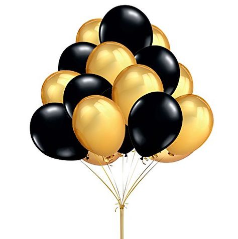 Fecedy 12" 100pcs Gold Black Round Balloons Fecedy https://smile.amazon.com/dp/B01N20H8S1/ref=cm_sw_r_pi_dp_U_x_qgOAAb9MFNC7B Gold Balloons Decorations, Twisting Balloons, Black And Gold Balloons, Gold Confetti Balloons, Round Balloons, Metallic Balloons, 3d Cnc, Green Balloon, Birthday Party Balloon