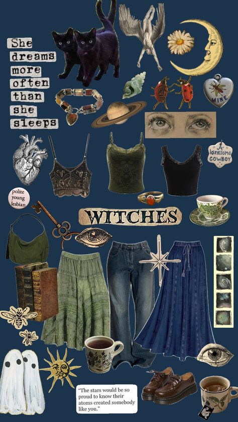 moedern witches Witchcore Outfit, Hippie Witch Aesthetic, Witchcore Fashion, Country Witch, Witch Aesthetic Outfit, Cottage Witch Aesthetic, Witch Aesthetic Fashion, Summer Witch, Witch Clothes