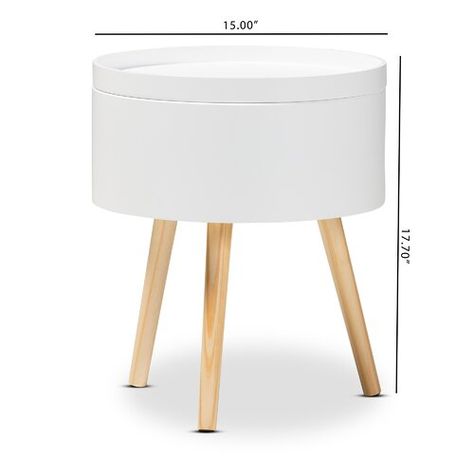 Wrought Studio Audie Mid-Century Modern Wood Nightstand & Reviews | Wayfair Mid Century Modern End Table, Mid Century Modern Nightstand, Bedside Essentials, Wood End Table, Tray Styling, Kids Headboard, White Nightstand, Living Room Tv Stand, Wood End Tables