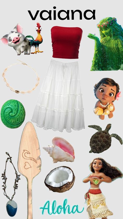 Moana Halloween Costume Women, Aloha Decorations, Moana Inspired Outfits, Moana Cosplay Costume, Moana Disneybound, Moana Dress Up, Moana Halloween, Moana Halloween Costume