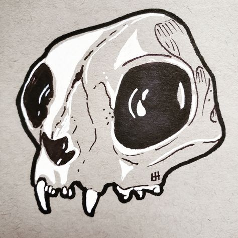 Cat Skull Drawing, Skeleton Drawings, Grey Paper, Mask Drawing, Tiny Cats, My Plate, Cat Skull, Stay Spooky, Skull Logo