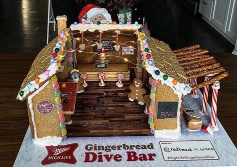 Work Gingerbread House Contest, Coffee Shop Gingerbread House, Santa Workshop Gingerbread House, Gingerbread House Movie Theme, Office Gingerbread House Ideas, Gingerbread Scenes, Fun Gingerbread House, Buffet Theme, Santa Treats