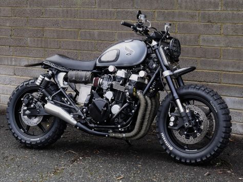 Walking Dead Inspired: Honda CB750 “Lucille” – BikeBound Cb 750 Cafe Racer, Estilo Cafe Racer, Honda Nighthawk, Cb750 Cafe Racer, Rat Bikes, Honda Scrambler, Cafe Racer Design, Honda Cbx, Build A Bike