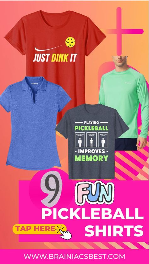 9 Fun Pickleball Shirts Pickleball Shirts, Pickleball Shirt, Pickleball, Show Off, The Game, Different Styles, Do It, Tap, To Start