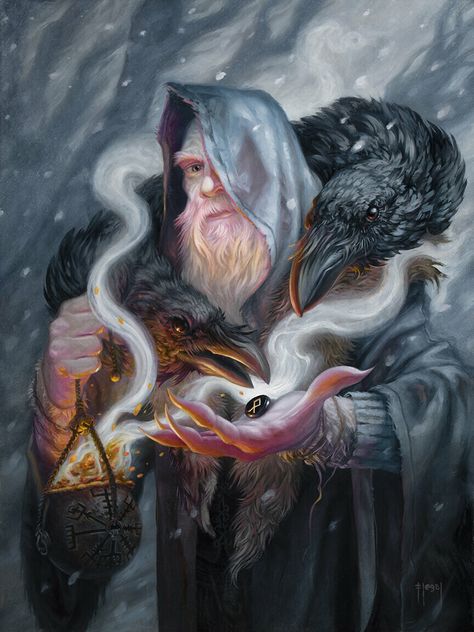 ArtStation - Odin as Shaman, Sam Flegal Kronos Titan, Odin Allfather, Odin Norse Mythology, Art Viking, Odin Thor, Odin God, Norse Myth, Norse Pagan, Pagan Art