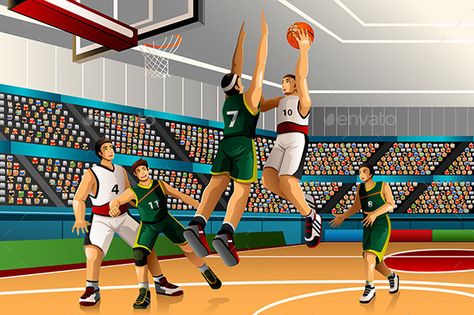 People Playing Basketball in a Competition Playing Basketball Illustration, People Playing Basketball, Basketball Illustration, Sensory Language, Illustration Of People, Series Illustration, Basketball Drawings, Basketball Girl, Sport Vector