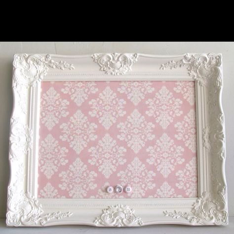 Magnetic board...pretty Pink Wedding Sign, Damask Decor, Shabby Chic Nursery, Magnetic Boards, Chic Nursery, Baby Shower Vintage, Magnet Board, Antique Frame, Pink Damask