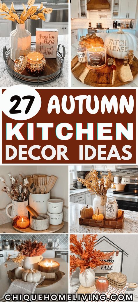 Fall Kitchen Island Decor, Fall Kitchen Table Decor, Island Centerpiece Ideas, Kitchen Fall Decorating Ideas, Table Fall Decor, Warm Color Palettes, Autumn Kitchen Decor, Kitchen Centerpiece, Creative Diy Projects