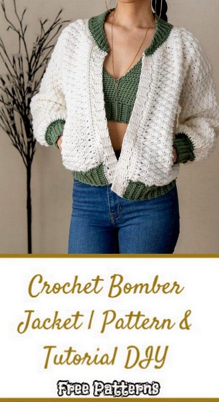 Crochet Bomber Jacket Jaket Crochet, Modern Haken, Crochet Jacket Pattern, Bralette Pattern, Crochet Cardigan Pattern Free, Poncho Crochet, Gilet Crochet, Youtube Instagram, Crochet Jacket