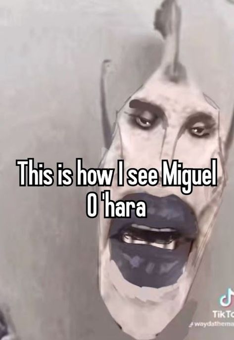 Miguel O'hara Whisper, Miguel Slander, Miguel O Hara, Goofy Pictures, Relatable Post Funny, Very Funny Pictures, Silly Pictures, Whisper Confessions, Silly Me