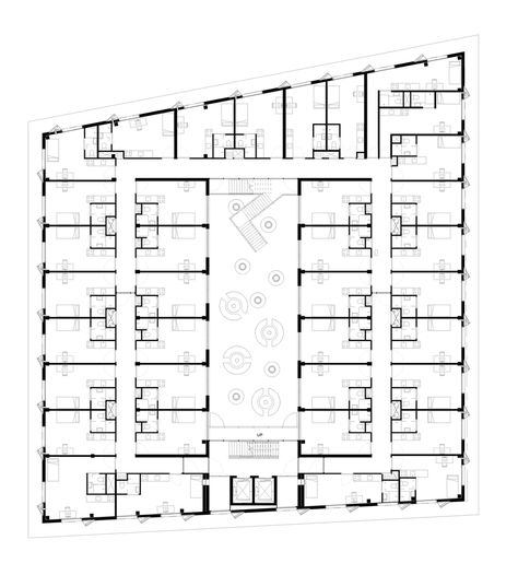 Gallery of Erasmus Campus Student Housing / Mecanoo - 12 Dorm Planning, Dorm Layout, Campus Dorm, Social Housing Architecture, Student Hostel, Student Hotels, Landscape Architecture Plan, Dormitory Room, Hostels Design