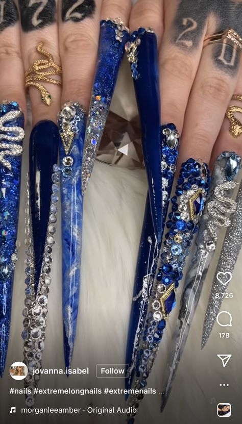 Longest Nails In The World, Longest Nails, Majestic Nails, Nail Tech School, Nail Glam, Tokyo Streets, Long Fingernails, Stiletto Nail Art, Diy Acrylic Nails