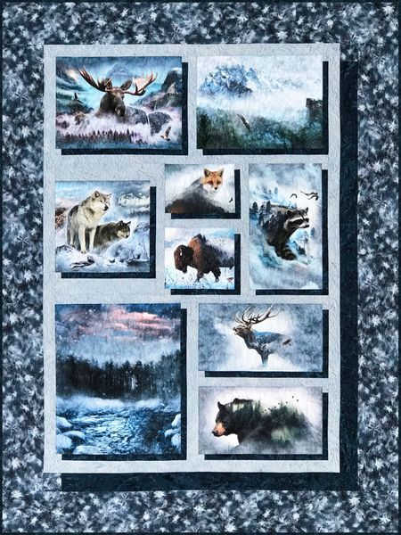 Products | Quilts With A Twist Wildlife Quilts, Moon Quilt, Panel Quilt Patterns, Photo Quilts, Fabric Panel Quilts, Bright Quilts, Mountain Quilts, Art Quilling, Quilted Wall Hanging