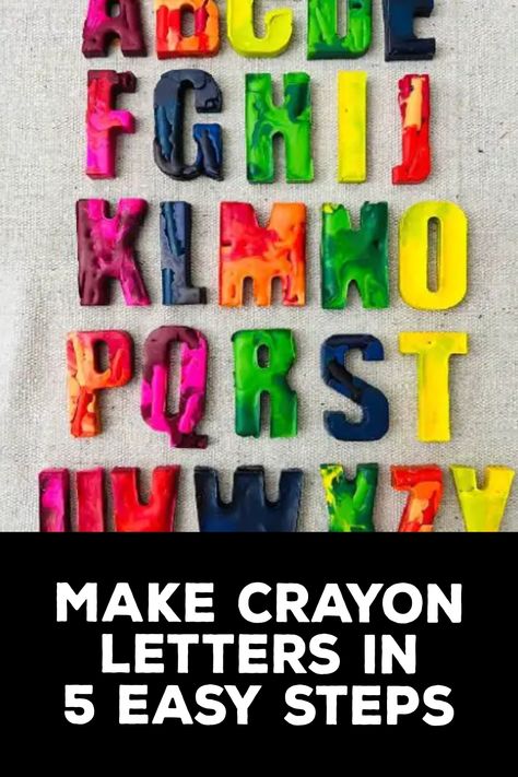 How to Make Crayon Letters Write On Wood, Crayon Letters, Diy Crafts To Do At Home, Crayon Letter, Making Crayons, Crayola Art, Cardboard Letters, Creative Activities For Kids, Diy Crafts To Do