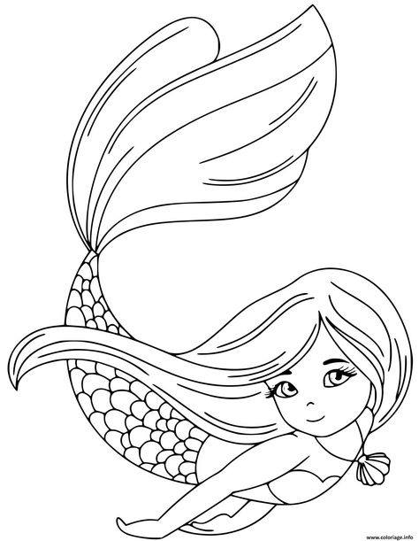 Coloriage La princesse sirene nageant sous l'eau à imprimer Knitting Patterns Free Blanket, Mermaid Coloring Pages, Mermaid Coloring, Mermaid Theme, Activity Games, Knitting Patterns Free, Book Activities, Games For Kids, Knitting Patterns