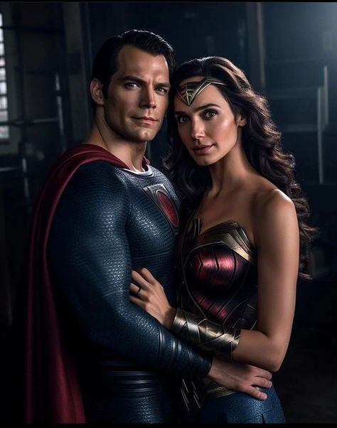 Man Of Steel Costume, Superman And Wonder Woman, Superman Henry Cavill, Gal Gardot, Dc World, Gal Gadot Wonder Woman, Superman Art, Comics Love, Marvel Superhero Posters