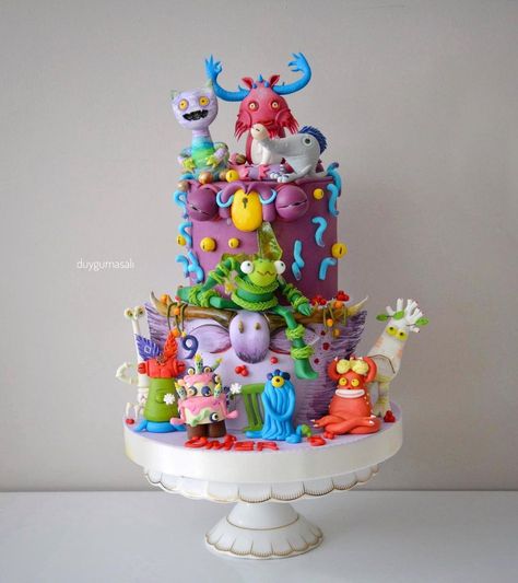 Singing Monsters Cake, My Singing Monsters Cake, Monsters Cake, Monster Birthday Cakes, My Singing Monsters, Monster Birthday Parties, Monster Cake, Singing Monsters, Monster Birthday