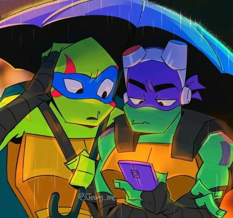 Tmnt Leo And Donnie, Donnie And Leo Matching Pfp, Rise Of The Tmnt Leo X Donnie, Leo And Donnie Twins, Rise Donnie And Leo, Rottmnt Leo And Donnie Twins, Leo X Donnie Rottmnt Fanart, Disaster Twins Rottmnt Fanart, Rottmnt Donnie X Leo