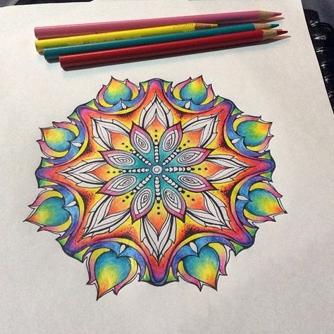 Mandala Coloring Pages Finished, Henna Mandala, Mandala Doodle, Art Fractal, Design Mandala, Mandalas Painting, Mandala Designs, Mandala Art Lesson, Mandalas Drawing