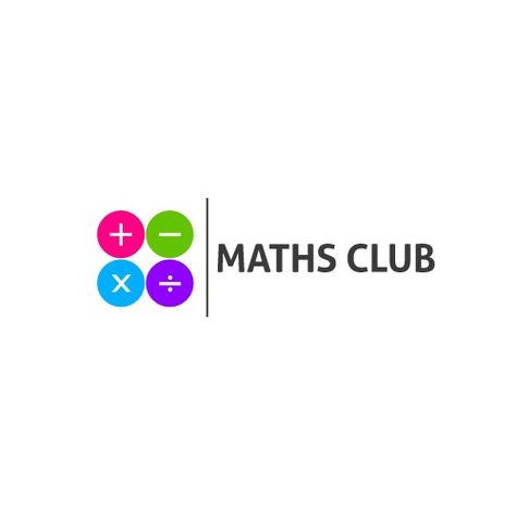 MATHS CLUB Math Club Logo, Math Logo, Math Club, Math Pictures, My Logo Design, Math Madness, Adobe Photoshop Design, Math School, Book Logo