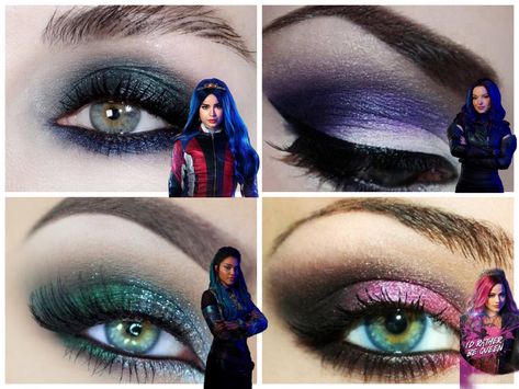 Uma Makeup Descendants, Descendants Makeup Ideas, Mal From Descendants Makeup, Evie Descendants Makeup, Mal Makeup Descendants, Mal Descendants Makeup, Descendants Makeup, Mal From Descendants, 2024 Costumes