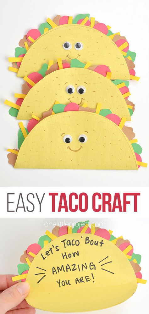 Taco Craft, Taco Crafts, Mexico Crafts, Prek Crafts, Tacos Mexicanos, Mexican Crafts, 5 De Mayo, Daycare Crafts, Camping Crafts