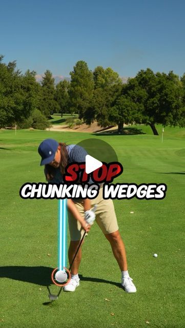 Dave Fink on Instagram: "STOP CHUNKING WEDGES ⛳️

If you want to stop chunking wedges you need to do this. Pro golfers do this without even thinking about it because their weight is always moving forward when they are hitting down on the ball. 

Practice making wedge swings with LESS hip turn and LESS weight shift backwards. Almost every wedge you hit should feel like a LONG pitch shot rather than a “full swing”. 
.
.
#golf #golfswing #golfinstruction #losangeles #golftips #sportscenter #sendit #golfinstagram #fore #fyp #howto #golfcoach #stopslicing #california #golfcourse #pgatour #LIVgolf" Pro Golfers, Golf Instruction, Pga Tour, Golf Tips, Golf Swing, Golfers, Moving Forward, Golf Courses, Wedges