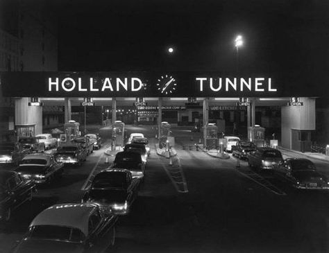 1950's Holland Tunnel (Even then, there was Traffic lol) #NewJersey #NYC #NJ Holland Tunnel, Tunnel Entrance, Seaside Heights Nj, Seaside Heights, Union City, Jersey Vintage, Fun Signs, Jersey Girl, Hudson River