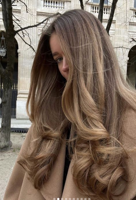 Balyage Long Hair, Acne Beauty, Brown Hair Inspiration, Selfcare Routine, Bombshell Hair, Dark Blonde Hair Color, Honey Brown Hair, Brown Hair Inspo, Dirty Blonde Hair