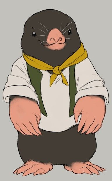 Mole Animal Art, Mole People Concept Art, Rat Dnd Character, Mole Drawing, Pig Character Design, Mole Character, Cartoon Mole, Monty Mole, Mole People