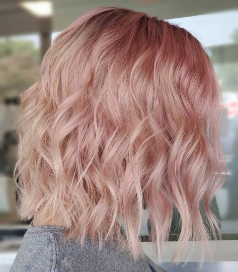 Rose Platinum Hair, Blonde To Pink Hair, Pink Hair Transformation, Rose Gold Hair Blonde, Blonde Wigs, Wella Hair, 613 Blonde, Remy Human Hair Wigs, Platinum Hair