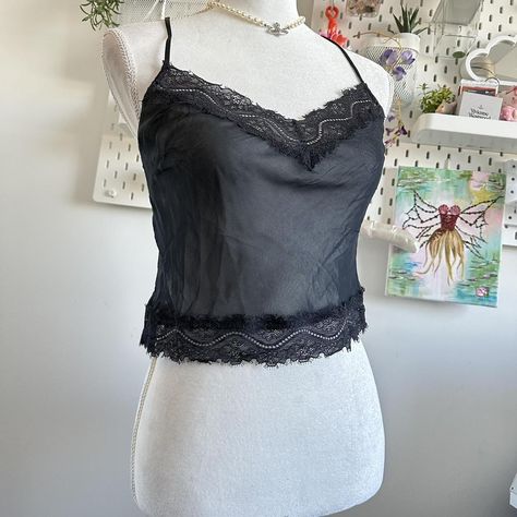 Y2k whimsygoth sheer lacy cami top Brand: La... - Depop Y2k Pieces, Horror Game Protagonist, Fairy Cottage Core, Game Protagonist, Coquette Grunge, Fairy Cottage, Casual Tank Tops, Horror Game, Cami Top