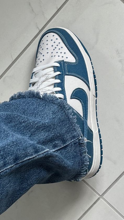 Dunk Low Industrial Blue #nike #dunk #dunklow #sneakers Nike Dunk Low Industrial Blue Sashiko, Dunks Industrial Blue, Nike Dunk Low Outfit Men, Nike Dunk Low Outfit Woman, Nike Dunk Low Industrial Blue, Nike Dunks Outfit Woman, Denim Trainers, Nike Dunk Low Outfit, Nike Dunks Outfit