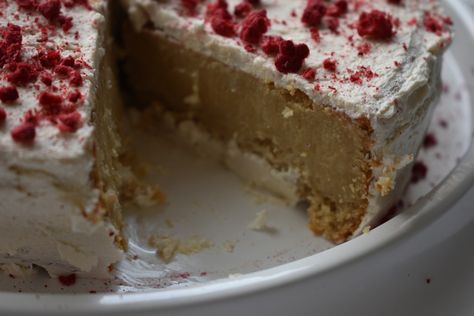 Vanilla Cake (AIP, Paleo) – It's All About AIP Vanilla Zucchini Cake, Just Because Cake, Casava Cake Recipe, Autoimmune Healing, Aip Foods, Aip Desserts, Freeze Dried Raspberries, Dried Raspberries, Vanilla Icing