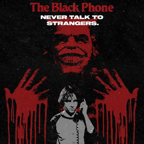 The Black Phone Movie, Black Phone Movie, The Black Phone, Horror Prints, Grunge Posters, Comic Book Art Style, Horror Movie Icons, Talk To Strangers, Fiction Movies