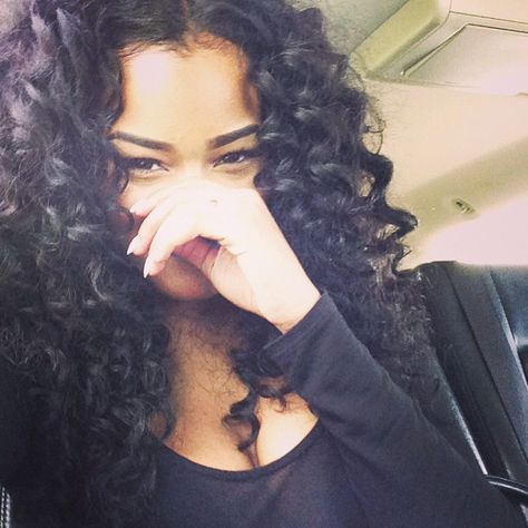 natural Teyana Taylor, Natural Hair Inspiration, Hair Crush, Jersey Shore, Curly Girl, Long Curly, Great Hair, Hair Dos, Gorgeous Hair