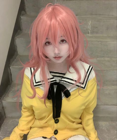 Kawaii Cosplay Anime, Aoi Cosplay, Aoi Mukou, Comic Con Costumes, Scene Makeup, Drawing Hair Tutorial, Cosplay Inspo, Girl With Pink Hair, Cosplay Tutorial