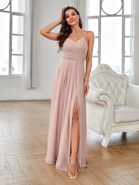 Dusty Pink Prom Dress Long, Rose Gold Wedding Dress Bridesmaid, Gold Wedding Theme Bridesmaid Dresses, Old Rose Dress, Pastel Pink Bridesmaid Dresses, Dusty Pink Prom Dress, Dusty Rose Bridesmaid Dress, Rose Gold Wedding Dress, Dusty Rose Bridesmaid