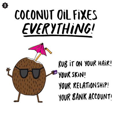 Healthy Meme, Friday Funny Pictures, Health Coconut Oil, Coconut Oil Hair Growth, Makeup Memes, Coconut Oil Skin Care, Coconut Oil Hair Mask, Natural Hair Mask, Coconut Oil Uses