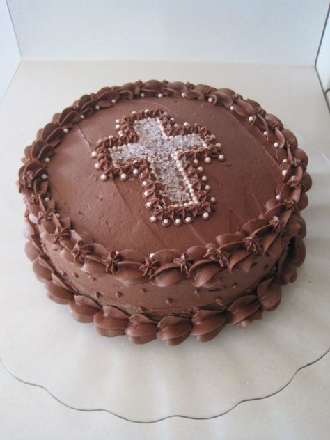 †~ Easter Cake ~†                                 #eastercake Pastor Retirement, Confirmation Cake, Easter Foods, Cross Cake, Easter Food Crafts, Homemade Sour Cream, Cross Cakes, Shaped Cakes, Confirmation Cakes