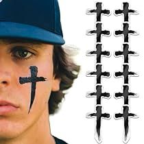 Sports Eye Black, Tattoos Cross, Black Accessories, Baseball Softball, Temporary Tattoos, Lacrosse, Eye Black, 6 Pack, Grease