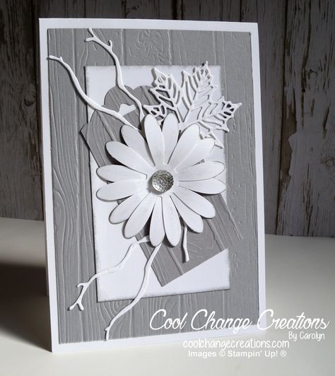 Daisy Delight Stampin' Up, Monochromatic Cards, Creative Birthday Cards, Daisy Cards, Make Your Own Card, Whisper White, Stamping Up Cards, Card Challenges, Card Layout