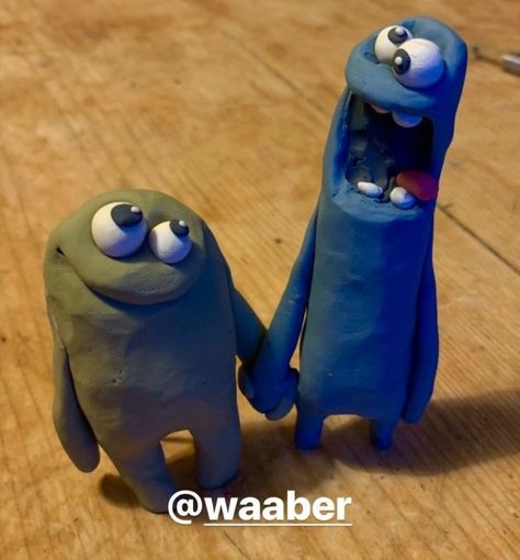 Clay Animation, Easy Clay Sculptures, Clay Monsters, Cute Polymer Clay, Cute Clay, Clay Art Projects, Clay Figures, Sculpting Clay, Ceramics Ideas Pottery