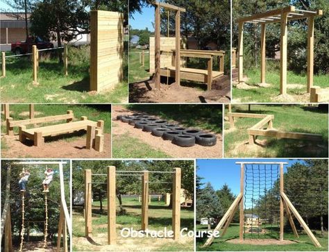 Diy Backyard Obstacle Course - Yahoo Image Search Results Obstacle Course Training, Backyard Obstacle Course, Backyard Gym, Ninja Warrior Course, Fitness Trail, Kids Obstacle Course, Course Ideas, American Ninja Warrior, Outdoor Gym