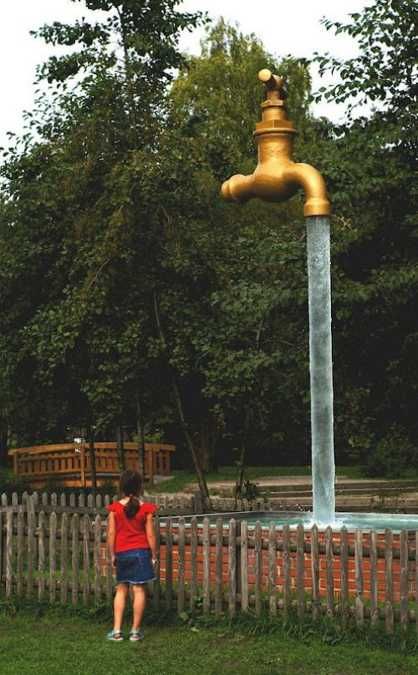 Floating Water Tap Fountains Adding Magic Illusions and Creative Designs to  Landscaping Ideas Public Artwork, Antony Gormley, Winterthur, Unusual Art, Water Faucet, Outdoor Sculpture, Sculpture Installation, Outdoor Art, Land Art